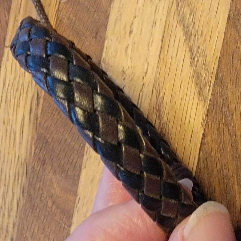 Boho Two Tone Braided Leather Bracelet